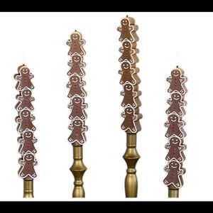 Home Reflections 4-Pack Flameless Seasonal Taper Candles Gingerbread